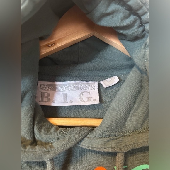 The Notorious B.I.G.- green Biggie Smalls hoodie Men’s size medium - Picture 2 of 5